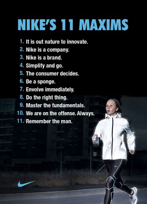 wat zijn de maxims van nike|Nike visie.